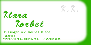 klara korbel business card